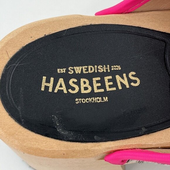 Hasbeens Open Toe Zebra Clogs Womens Size 38 New No Box Sweden Swedish 7.5 US - Picture 3 of 8